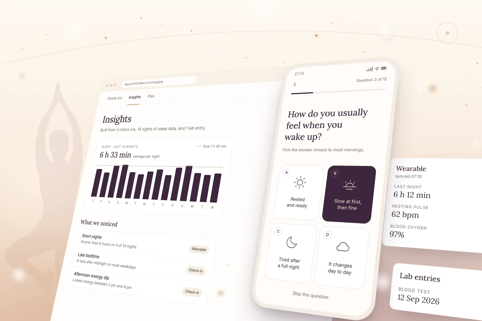 Case study: AI wellness platform that turns wearable, self-reported, and lab data into practices and product recommendations
